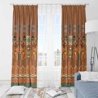 Terracotta Batik Papua-inspired Pattern Window Curtain - Polynesian Pride
