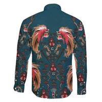 Dark Cyan Blue Bird of Batik Papua Family Matching Mermaid Dress and Hawaiian Shirt Exotic Natural Wealth of Papua LT9 - Polynesian Pride