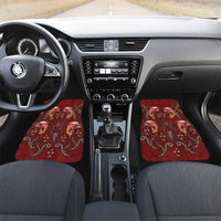 Oxblood Bird of Batik Papua Car Mats Exotic Natural Wealth of Papua - Polynesian Pride