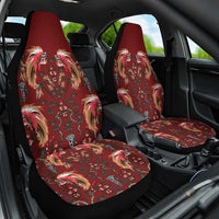 Oxblood Bird of Batik Papua Car Seat Cover Exotic Natural Wealth of Papua LT9 One Size Red - Polynesian Pride