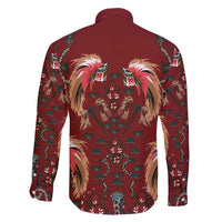 Oxblood Bird of Batik Papua Family Matching Mermaid Dress and Hawaiian Shirt Exotic Natural Wealth of Papua LT9 - Polynesian Pride