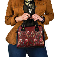 Oxblood Bird of Batik Papua Shoulder Handbag Exotic Natural Wealth of Papua - Polynesian Pride