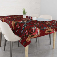 Oxblood Bird of Batik Papua Tablecloth Exotic Natural Wealth of Papua - Polynesian Pride