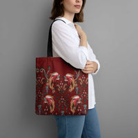 Oxblood Bird of Batik Papua Tote Bag Exotic Natural Wealth of Papua - Polynesian Pride