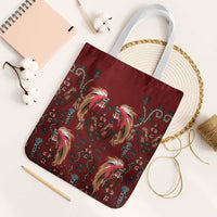 Oxblood Bird of Batik Papua Tote Bag Exotic Natural Wealth of Papua - Polynesian Pride