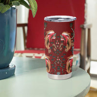 Oxblood Bird of Batik Papua Tumbler Cup Exotic Natural Wealth of Papua - Polynesian Pride