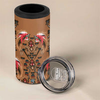 Terracotta Bird of Batik Papua 4 in 1 Can Cooler Tumbler Exotic Natural Wealth of Papua - Polynesian Pride