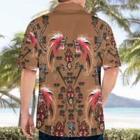 Terracotta Bird of Batik Papua Hawaiian Shirt Exotic Natural Wealth of Papua - Polynesian Pride
