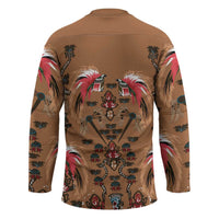 Terracotta Bird of Batik Papua Hockey Jersey Exotic Natural Wealth of Papua LT9 - Polynesian Pride