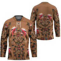 Terracotta Bird of Batik Papua Hockey Jersey Exotic Natural Wealth of Papua LT9 - Polynesian Pride