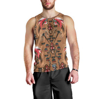 Terracotta Bird of Batik Papua Men Tank Top Exotic Natural Wealth of Papua LT9 - Polynesian Pride