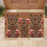 Terracotta Bird of Batik Papua Rubber Doormat Exotic Natural Wealth of Papua LT9 Gold - Polynesian Pride