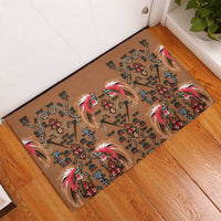 Terracotta Bird of Batik Papua Rubber Doormat Exotic Natural Wealth of Papua LT9 - Polynesian Pride