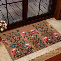 Terracotta Bird of Batik Papua Rubber Doormat Exotic Natural Wealth of Papua LT9 - Polynesian Pride