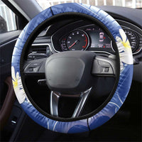 Marshall Islands Manit Day Steering Wheel Cover Plumeria and Polynesian Tribal