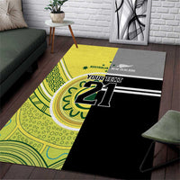 Custom Cricket AUNZ Spirit Area Rug Aussie New Zealand Retro Edition - Polynesian Pride