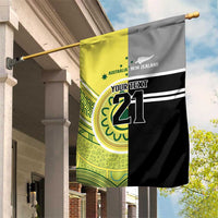 Custom Cricket AUNZ Spirit Garden Flag Aussie New Zealand Retro Edition - Polynesian Pride