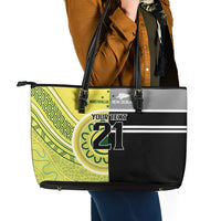 Custom Cricket AUNZ Spirit Leather Tote Bag Aussie New Zealand Retro Edition - Polynesian Pride