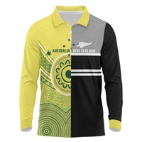 Custom Cricket AUNZ Spirit Long Sleeve Polo Shirt Aussie New Zealand Retro Edition - Polynesian Pride