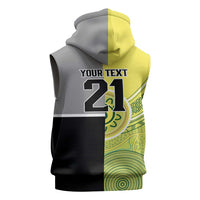 Custom Cricket AUNZ Spirit Sleeveless Zip Hoodie Aussie New Zealand Retro Edition - Polynesian Pride