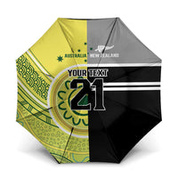 Custom Cricket AUNZ Spirit Umbrella Aussie New Zealand Retro Edition - Polynesian Pride
