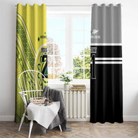 Custom Cricket AUNZ Spirit Window Curtain Aussie New Zealand Retro Edition - Polynesian Pride