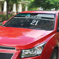 Custom NZ Cricket Pride Auto Sun Shade Silver Fern Fan Supporter Apparel - Polynesian Pride