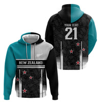 Custom NZ Cricket Pride Hoodie Silver Fern Fan Supporter Apparel - Polynesian Pride