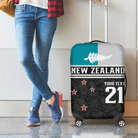 Custom NZ Cricket Pride Luggage Cover Silver Fern Fan Supporter Apparel - Polynesian Pride