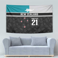 Custom NZ Cricket Pride Tapestry Silver Fern Fan Supporter Apparel - Polynesian Pride