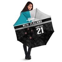 Custom NZ Cricket Pride Umbrella Silver Fern Fan Supporter Apparel - Polynesian Pride