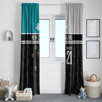 Custom NZ Cricket Pride Window Curtain Silver Fern Fan Supporter Apparel - Polynesian Pride