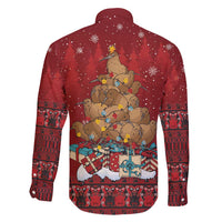 Funny Kiwi Bird Xmas Tree Family Matching Long Sleeve Bodycon Dress and Hawaiian Shirt New Zealand Tribal Christmas Spirit - Polynesian Pride