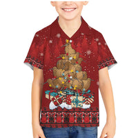 Funny Kiwi Bird Xmas Tree Family Matching Mermaid Dress and Hawaiian Shirt New Zealand Tribal Christmas Spirit - Polynesian Pride