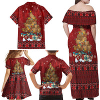 Funny Kiwi Bird Xmas Tree Family Matching Off Shoulder Maxi Dress and Hawaiian Shirt New Zealand Tribal Christmas Spirit LT9 - Polynesian Pride