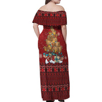 Funny Kiwi Bird Xmas Tree Family Matching Off Shoulder Maxi Dress and Hawaiian Shirt New Zealand Tribal Christmas Spirit LT9 - Polynesian Pride