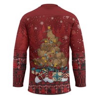 Funny Kiwi Bird Xmas Tree Hockey Jersey New Zealand Tribal Christmas Spirit LT9 - Polynesian Pride
