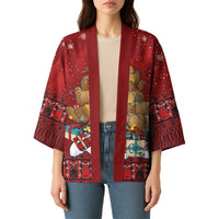 Funny Kiwi Bird Xmas Tree Kimono New Zealand Tribal Christmas Spirit - Polynesian Pride