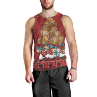 Funny Kiwi Bird Xmas Tree Men Tank Top New Zealand Tribal Christmas Spirit - Polynesian Pride