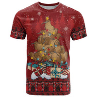 Funny Kiwi Bird Xmas Tree T Shirt New Zealand Tribal Christmas Spirit - Polynesian Pride