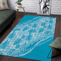Hawaii Breadfruit Palaka Area Rug Polu Maile Lei - Polynesian Pride