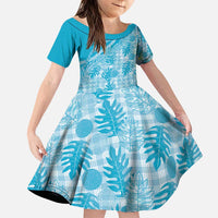 Hawaii Breadfruit Palaka Family Matching Puletasi and Hawaiian Shirt Polu Maile Lei - Polynesian Pride