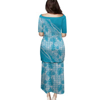 Hawaii Breadfruit Palaka Family Matching Puletasi and Hawaiian Shirt Polu Maile Lei - Polynesian Pride