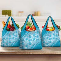 Hawaii Breadfruit Palaka Grocery Bag Polu Maile Lei - Polynesian Pride