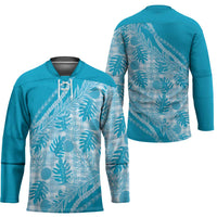 Hawaii Breadfruit Palaka Hockey Jersey Polu Maile Lei - Polynesian Pride