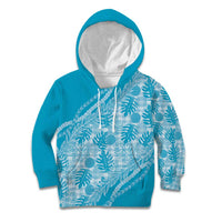 Hawaii Breadfruit Palaka Kid Hoodie Polu Maile Lei - Polynesian Pride