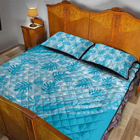 Hawaii Breadfruit Palaka Quilt Bed Set Polu Maile Lei - Polynesian Pride