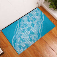 Hawaii Breadfruit Palaka Rubber Doormat Polu Maile Lei - Polynesian Pride
