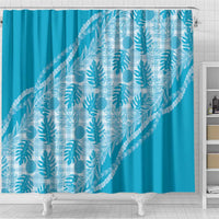Hawaii Breadfruit Palaka Shower Curtain Polu Maile Lei - Polynesian Pride