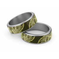 Hawaii Breadfruit Palaka Classic Ring Omaomao Maile Lei - Polynesian Pride